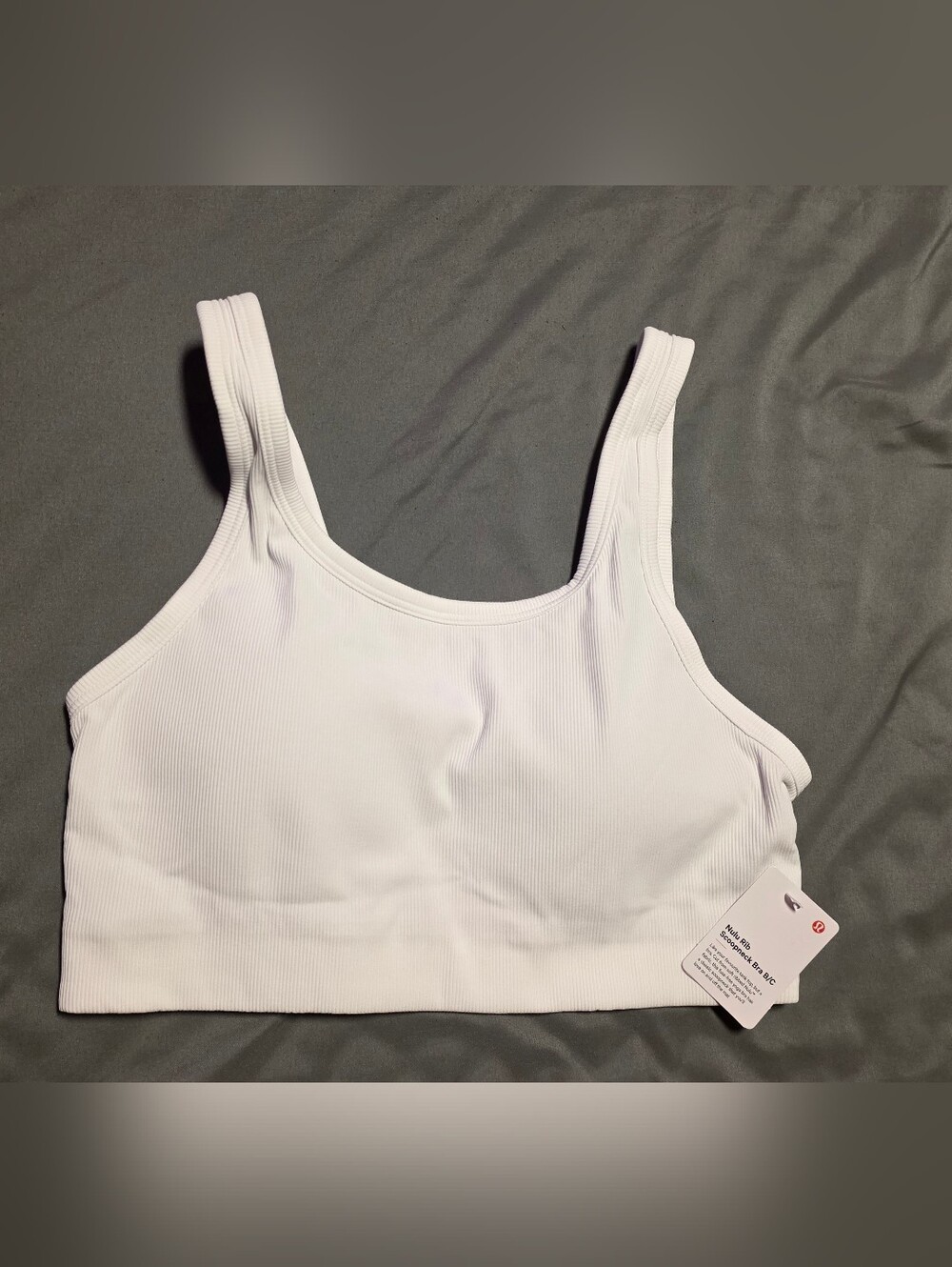 Lululemon Nulu Rib Scoopneck Bra B/C Size S White New
